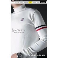 로고패치 크루넥 니트