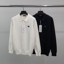 프** 프리미엄 와펜 카라 니트