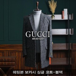 구* 헤링본 보카시 싱글 코트