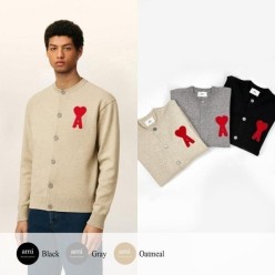 아* 드 꾀흐 패치 라운드 니트 가디건