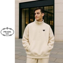 프** 하이넥 퍼플리스 하프집업