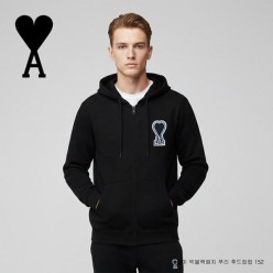 아* 블랙 빅패치 쭈리 후드집업 152