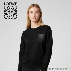 로** 블랙가죽패치 쭈리 맨투맨 457