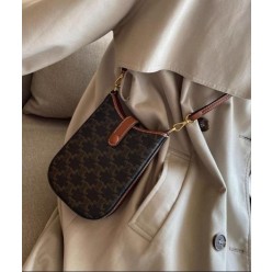 셀** 휴대폰 파우치  트리옹프 캔버스 & 카프스킨탠