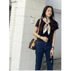 루* 로이 모노그램 로고 스카프