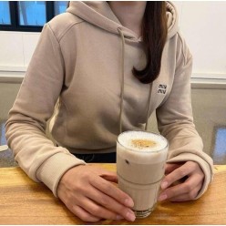 미*** 자수로고 베이직 기모 후드티