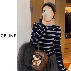 셀** 스트라이프 베이직 니트