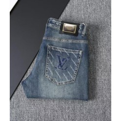 루* 모노그램 로고포인트 워싱스판 데님진수입최고급(봄제품)