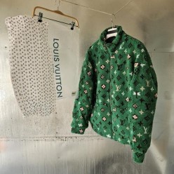 루* 모노그램 플리스 자켓