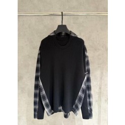 발**** 하이브리드 플래드 스웨터 니트