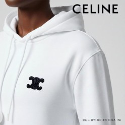 셀** 블랙 패치 후드 티셔츠 156