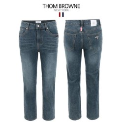 톰* 다크블루 미디엄와이드 일자 팬츠