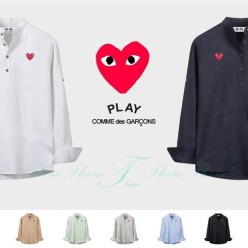 꼼* 린넨 헨리넥 셔츠