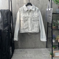 우** 화이트데님자켓