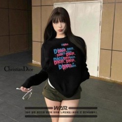 디* 레터링 리피트 로고 디자인 긴팔티셔츠 (시보리없음)