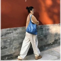 고** 고급 보헴 호보백 블루