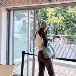 고** 고급 보헴 호보백 그린