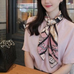 루* 핑크 레오파드 스카프