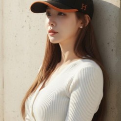 에*** 로고 자수 베이스 볼캡 수입