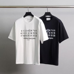 메* 마르지엘라 넘버레터링 코튼 반팔티
