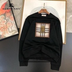 버** B체크 박스 포인트 맨투맨