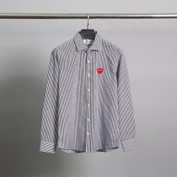 꼼* 레드와펜 스트라이프 셔츠