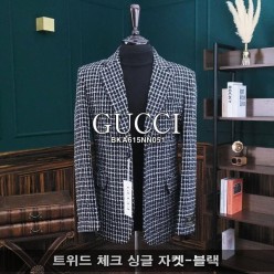 구* 트위드 싱글 자켓