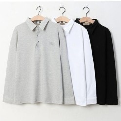 버** 자수로고 베이직 긴팔 카라티