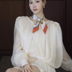 에*** 오랑쥬 트윌리 실크 방도