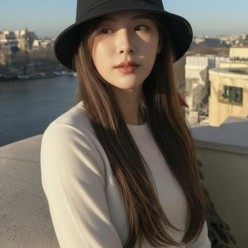 아* A 하트자수 버킷햇