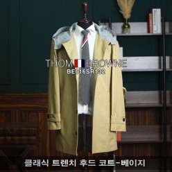 톰* 클래식 트렌치 후드 코트