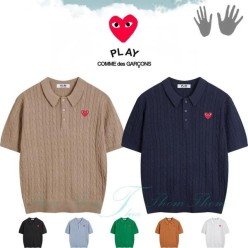 꼼* 꽈베기 카라 반팔 니트