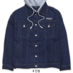 발**** 웨이브로고 청자켓