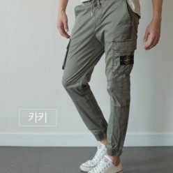 스* 메탈 버튼 카고 조거팬츠