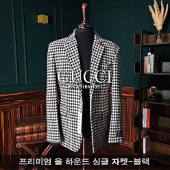 구* 프미리엄 울 하운드 싱글 자켓