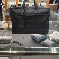 프** 브리프케이스 리나일론 사피아노 ReNylon and Saffiano leather briefcase