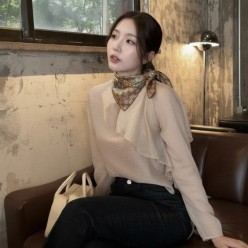 구* 홀스빗 플라워 스카프