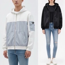 프** 배색포인트 후드집업