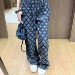 크* 패턴 데님 팬츠