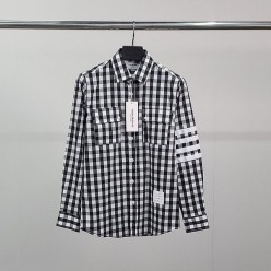 톰* 사선완장 건클럽 체크 셔츠