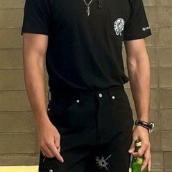 크* L 스파이크 커널 참 펜던트 네크리스