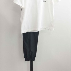 라** 워크 베이직 반팔 티셔츠 조거팬츠 셋