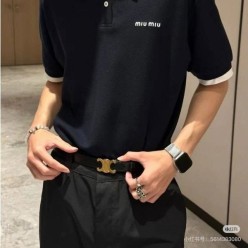 미*** 자수로고 레이어드 폴* 반팔셔츠 - 수입