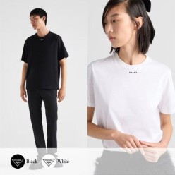 프** 넥 로고 반팔 티셔츠