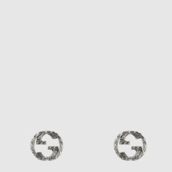 실버 인터로킹 G 귀걸이 457109