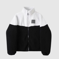 로고 쇼트 코트
