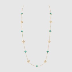 컬러 블라썸 BB 멀티 패턴 롱 목걸이 Q94887