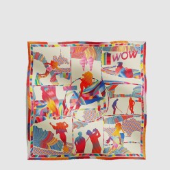 Wow Marble Silk 스카프 90