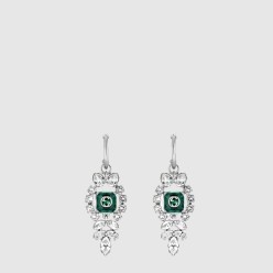 인터로킹 G 크리스털 귀걸이  676527