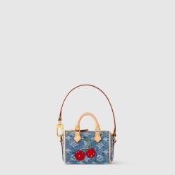 LV x TM 마이크로 스피디 데님 세리즈 백 참 M02535